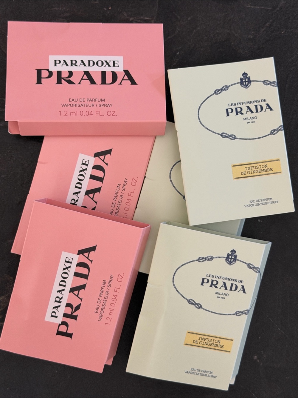 Prada bundle:Paradoxe & Les Infusions Sample Set - 6 Sample Cards